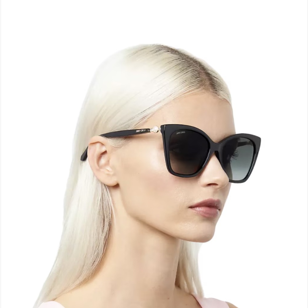 Excellent Condition JIMMY CHOO RUA/G/S Black 56/18/145 Women's Sunglasses